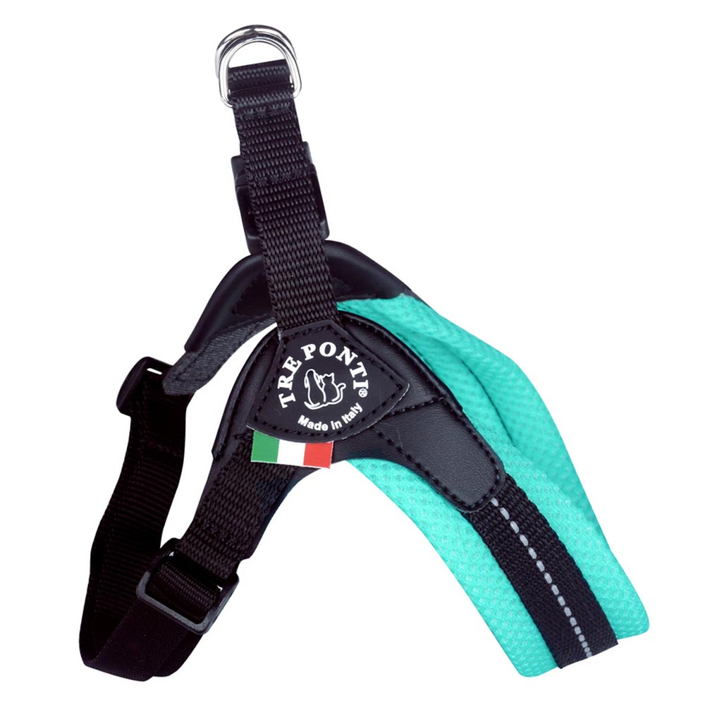Tre Ponti Easy Fit Mint Mesh Dog Harness Adjustable Girth Pets and